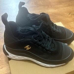 Black and Gold Chanel Sneakers